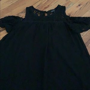 Cold shoulder black dress